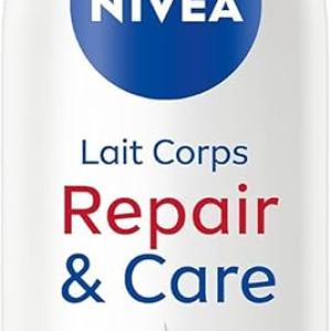 NIVEA REPAIR & CARE Lait Réparateur Corps Peaux Très Sèches (1x 250 ml) — Lait Corps Hydratant à la Glycérine, Provitamine B5 & Niacinamide
