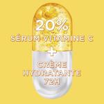 GARNIER Skin Active - Sérum Crème Booster D'Éclat 2-En-1 - Hydratation 72h & Éclat - FPS 25 - Vitamine C & Agrumes - Vegan & Cruelty Free - Peaux Ternes En Manque D'Éclat - 50 ml